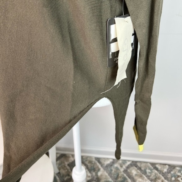 Cloth By Design womens green oversized multi tie knot knit sweater - Picture 4 of 9